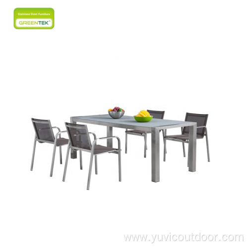 Indoor Office Tablr Dining Table Teslin Chair